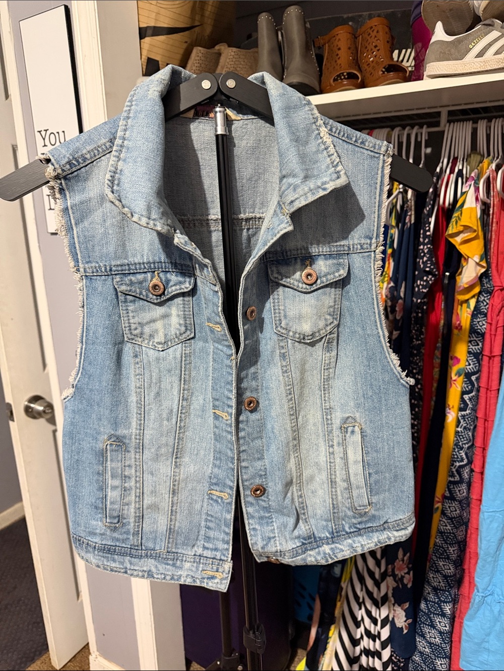 Highway Jeans Light Blue Denim Vest with Branded Collar Tag